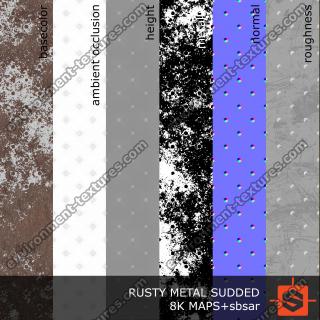 PBR Texture of Rusty Metal Studded